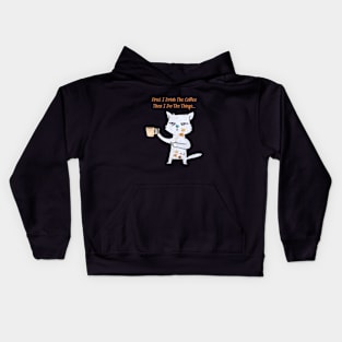 coffee cat Kids Hoodie